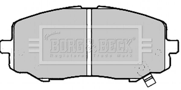 BORG & BECK Комплект тормозных колодок, дисковый тормоз BBP2213